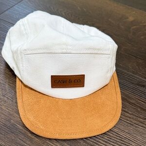 Cash & Co. White and Tan Cap
